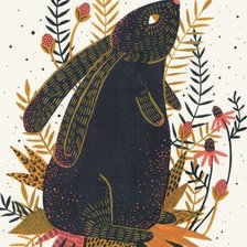 Схема вышивки «Кролик черный»