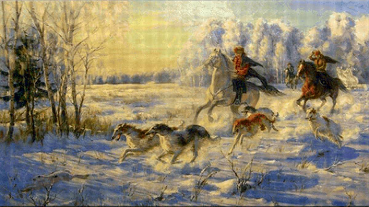 охота - картины - предпросмотр