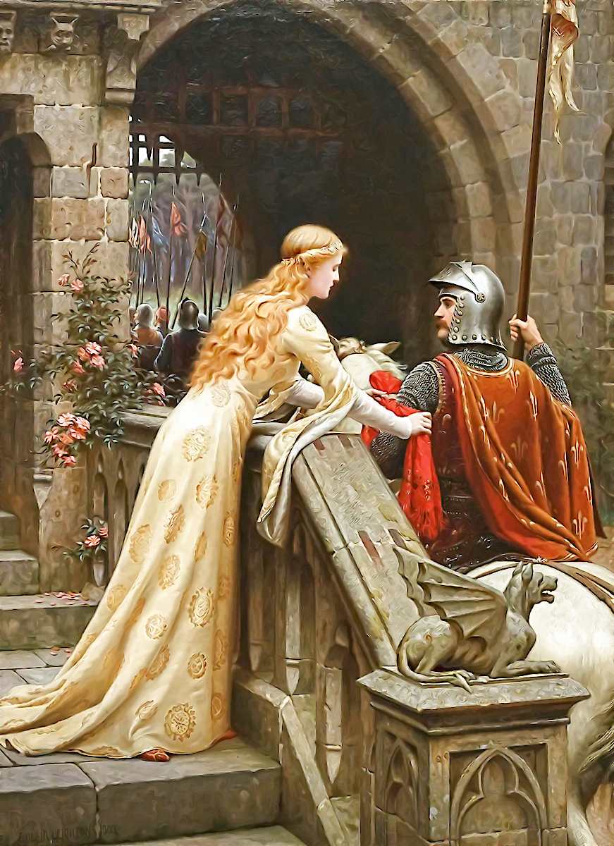 Средневековье - средние века, рыцарь, девушка - оригинал