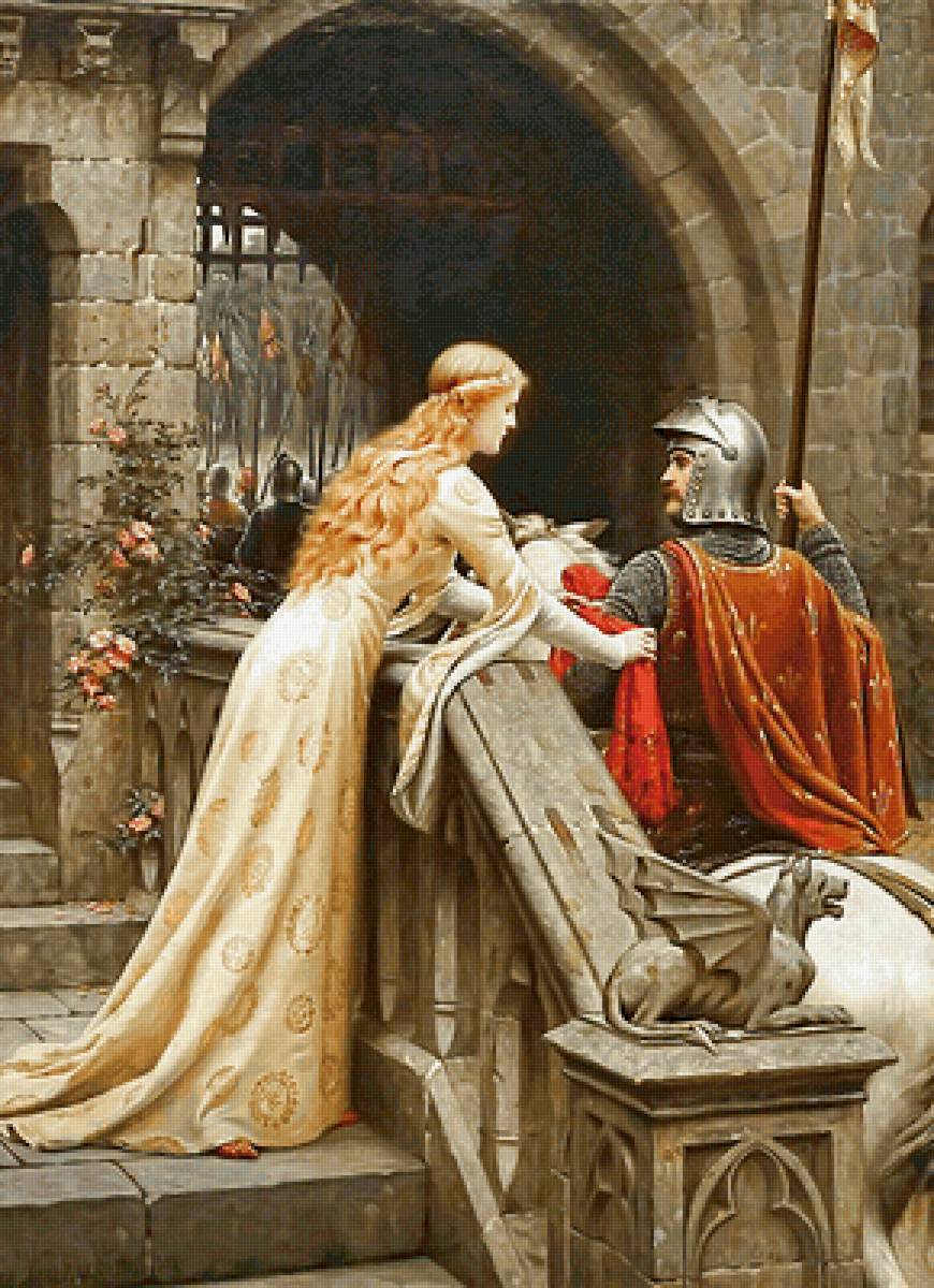 Средневековье - девушка, средние века, рыцарь - предпросмотр