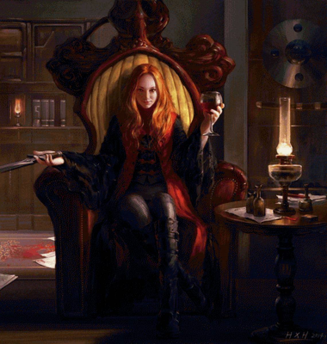 Девушка - иллюстрация, фэнтези, сказка - предпросмотр