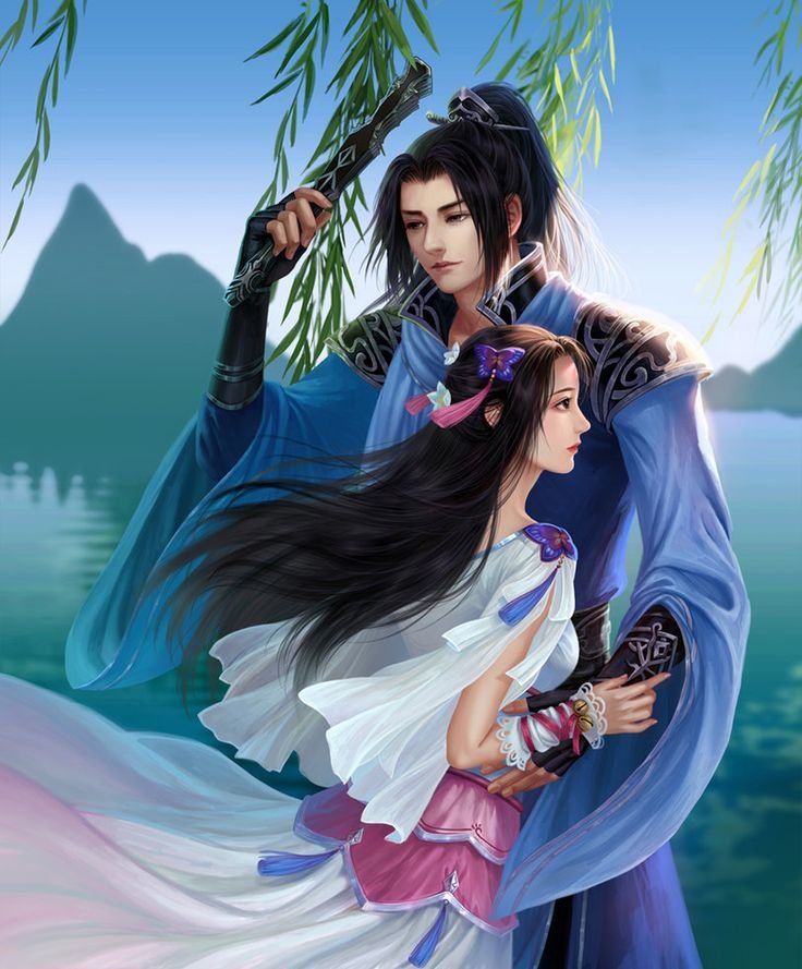 Пара - иллюстрация, фэнтези, сказка - оригинал