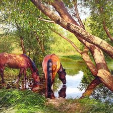 Схема вышивки «пейзаж»