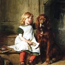 Девочка с собакой. Феликс Шлезингер