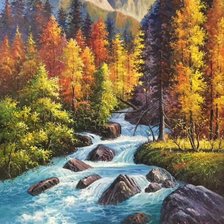 Схема вышивки «пейзаж»