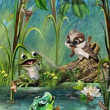 Схема вышивки «на пруду»