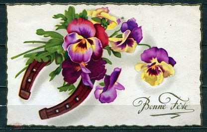 Анютины глазки на подкове - анютины глазки - оригинал