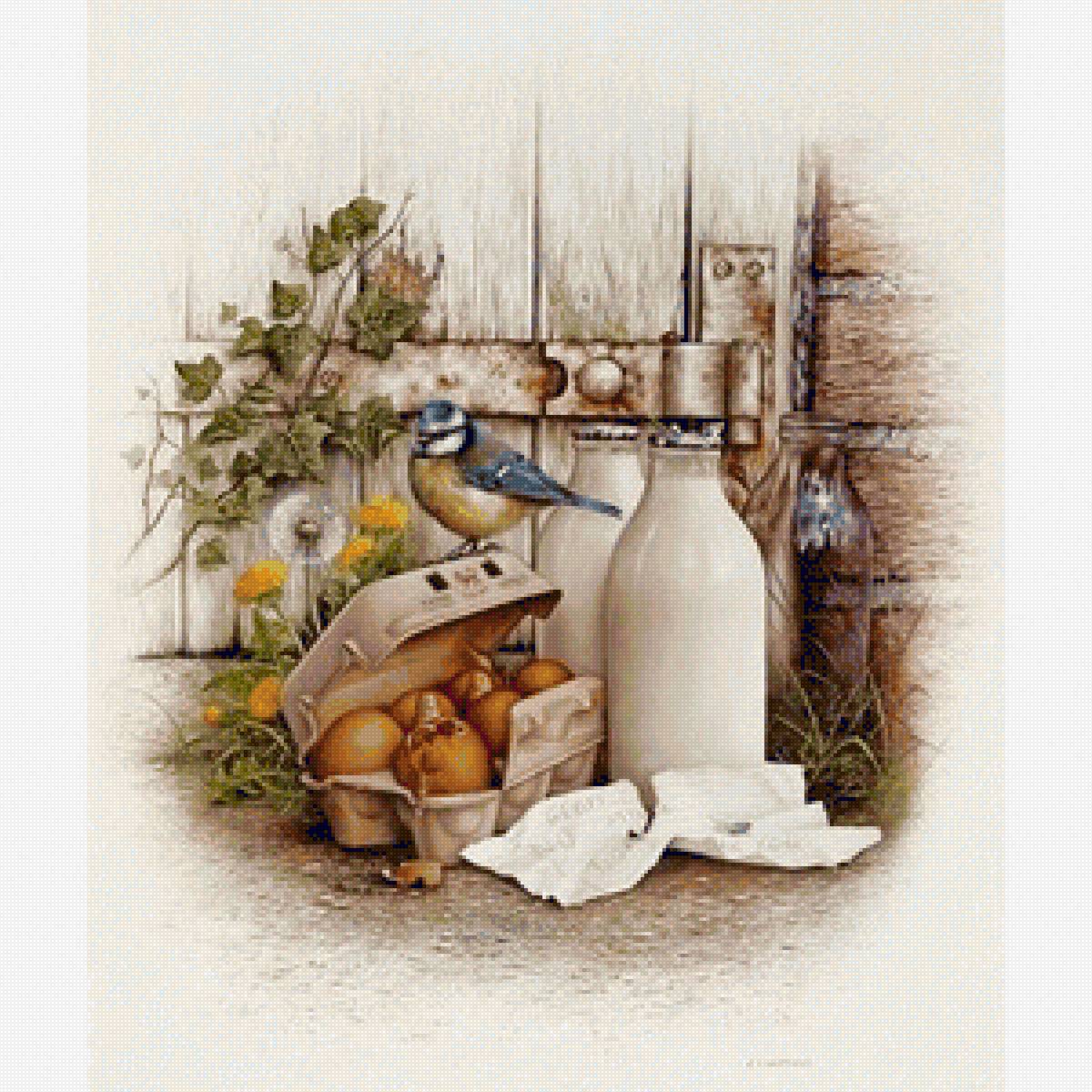 ДЕРЕВЕНСКИЙ НАТЮРМОРТ - еда, натюрморт - предпросмотр