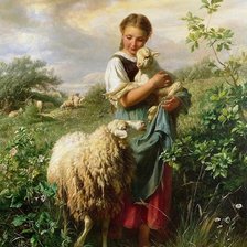 Оригинал схемы вышивки «Пастушка» (№2122089)