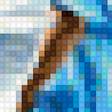 Предпросмотр схемы вышивки «девушка в голубом» (№2122119)
