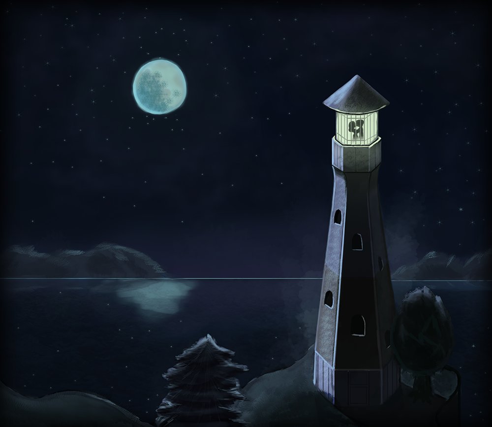 to the moon - game, bicon, маяк - оригинал