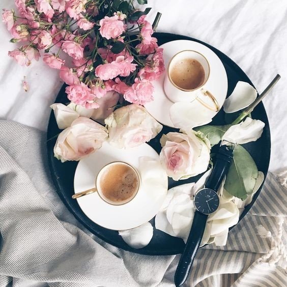 кофе и цветы - утро, кофе, цветы - оригинал