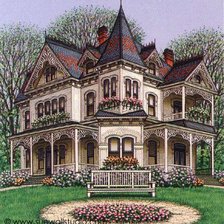 Схема вышивки «dom»