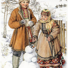 Оригинал схемы вышивки «Зимние забавы» (№2123239)