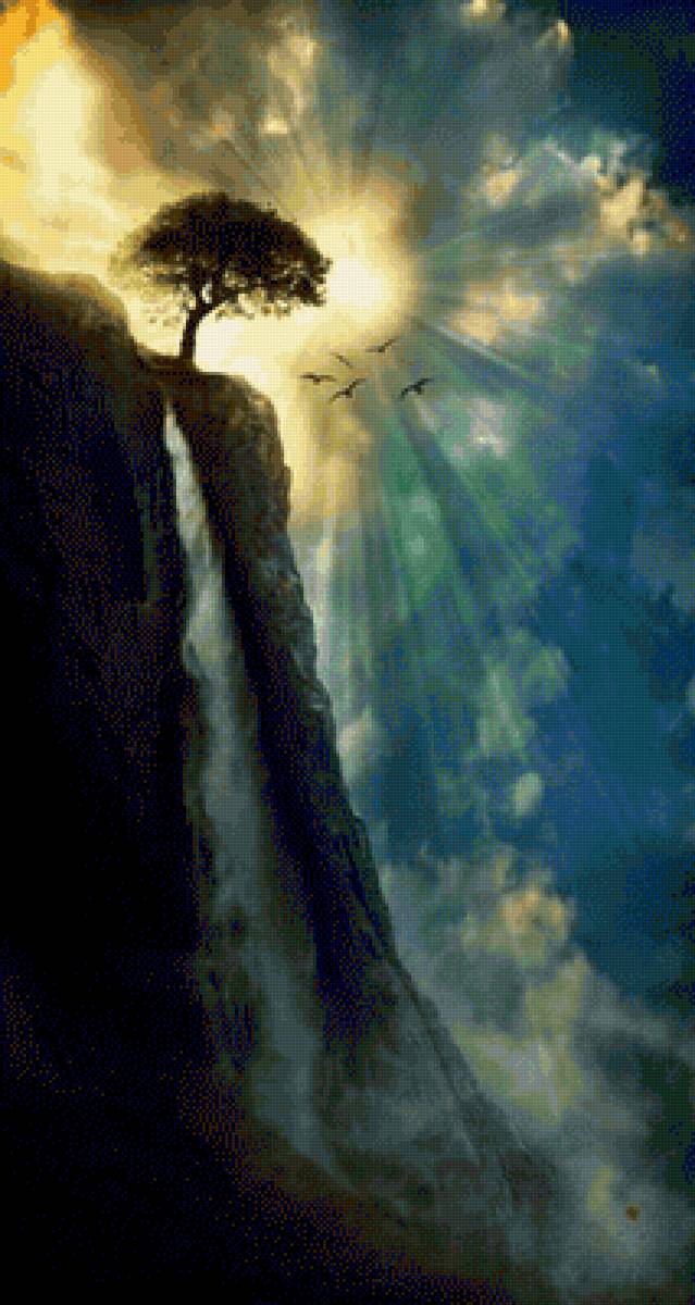 Небесный водопад - вода, небо - предпросмотр