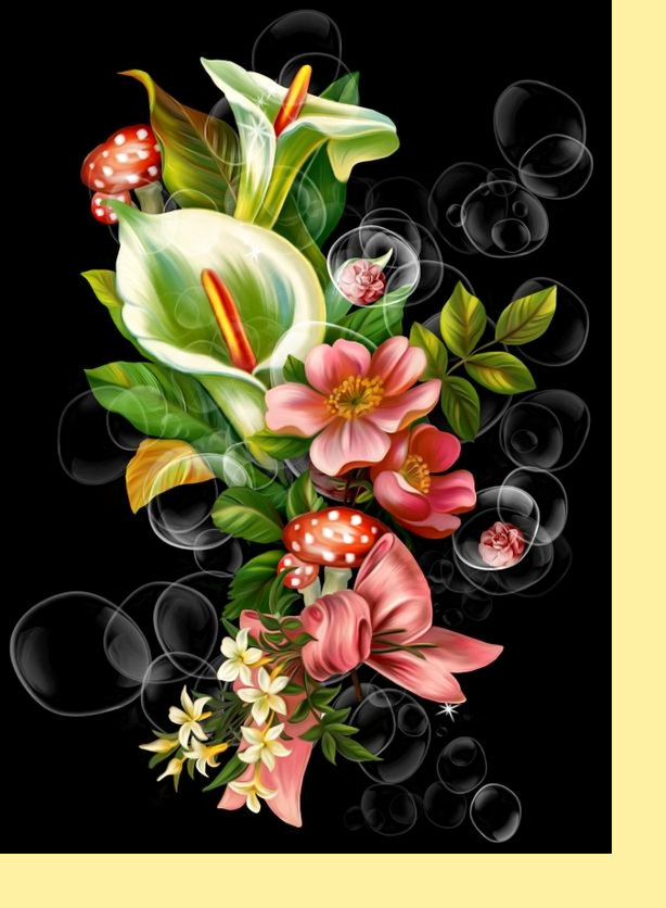 Серия "Букет". - флора, букет, цветы, винтаж - оригинал