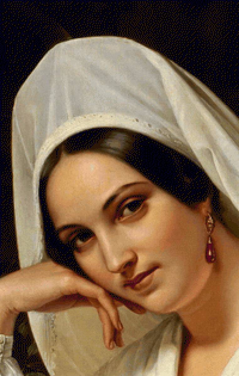 девушка из фраскати фрагмент - портрет, фраскати, девушка, хеннинг - предпросмотр