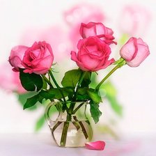 Схема вышивки «Розы в вазе»