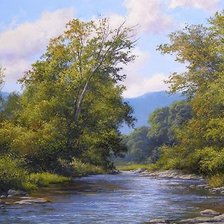 Схема вышивки «пейзаж»