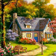 Схема вышивки «Cabaña 2»