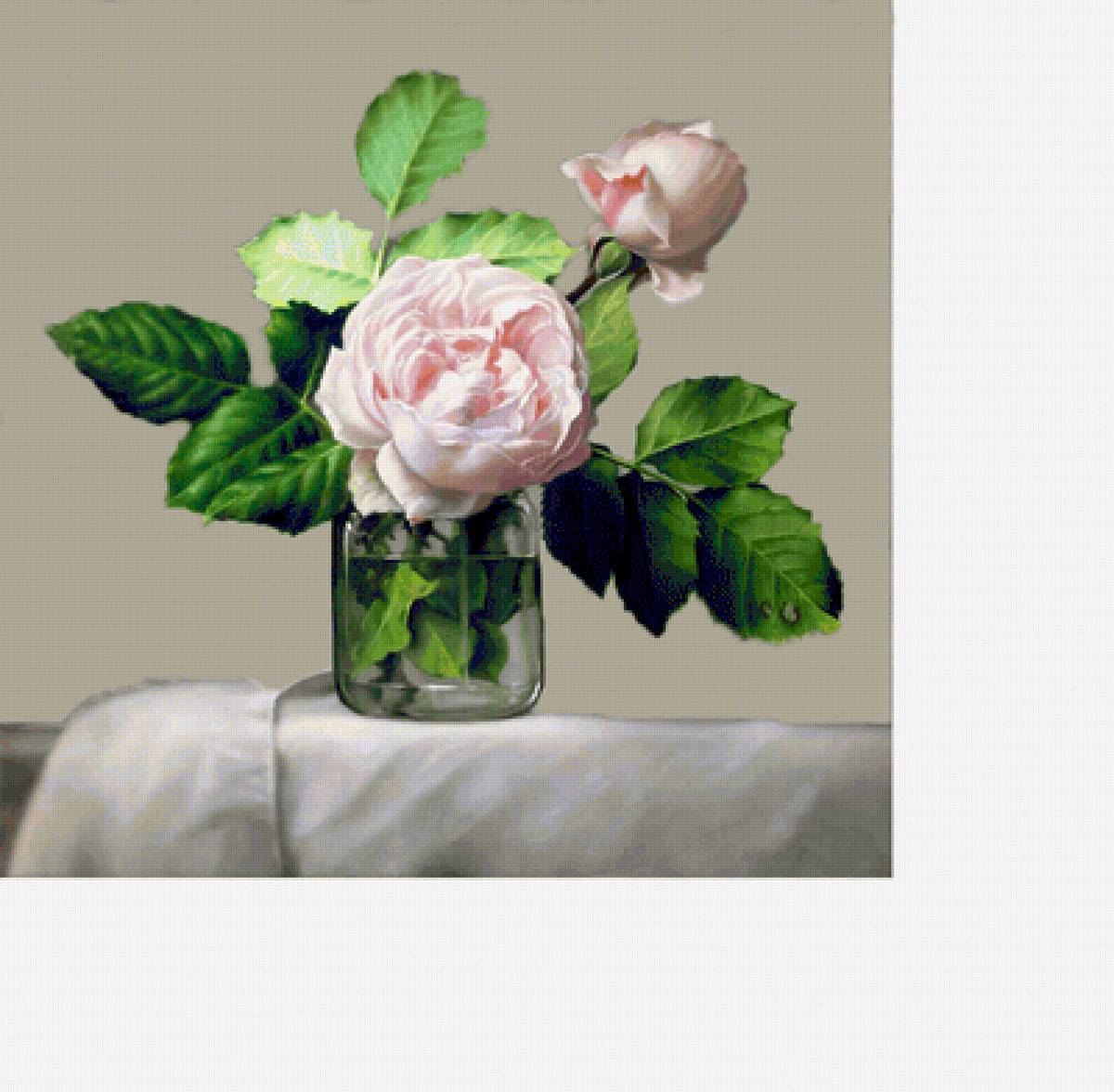 Роза. - живопись., натюрморт, цветы - предпросмотр