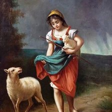 Оригинал схемы вышивки «Пастушка. Луис Писани» (№2125834)