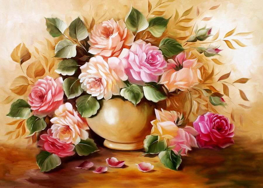 Натюрморт. - натюрморт, цветы, живопись. - оригинал