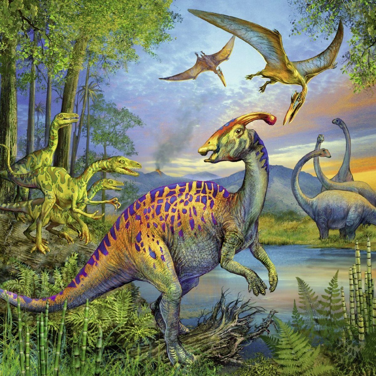 Динозавры художественный. Larsen nb3 - динозавры. Пазл динозавры 3х49 элементов. Динозавр. Ддинноззавврр.