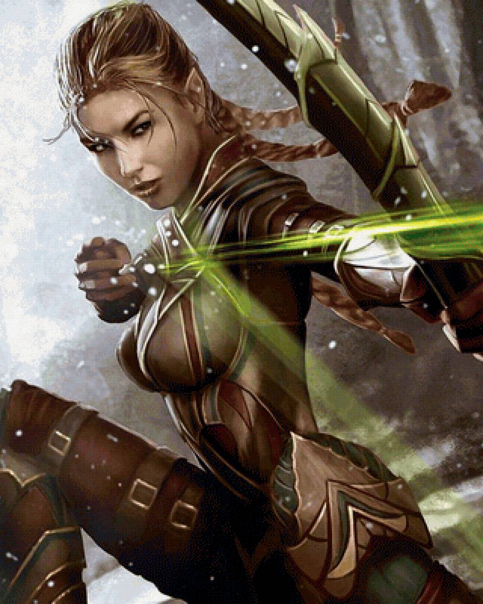 Девушка - фэнтези, иллюстрация, сказка - предпросмотр