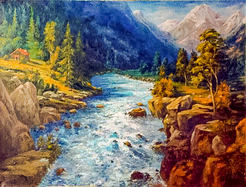 Mountain River. - landscapes.scenarys. - оригинал