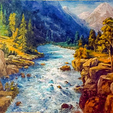 Оригинал схемы вышивки «Mountain River.» (№2126430)