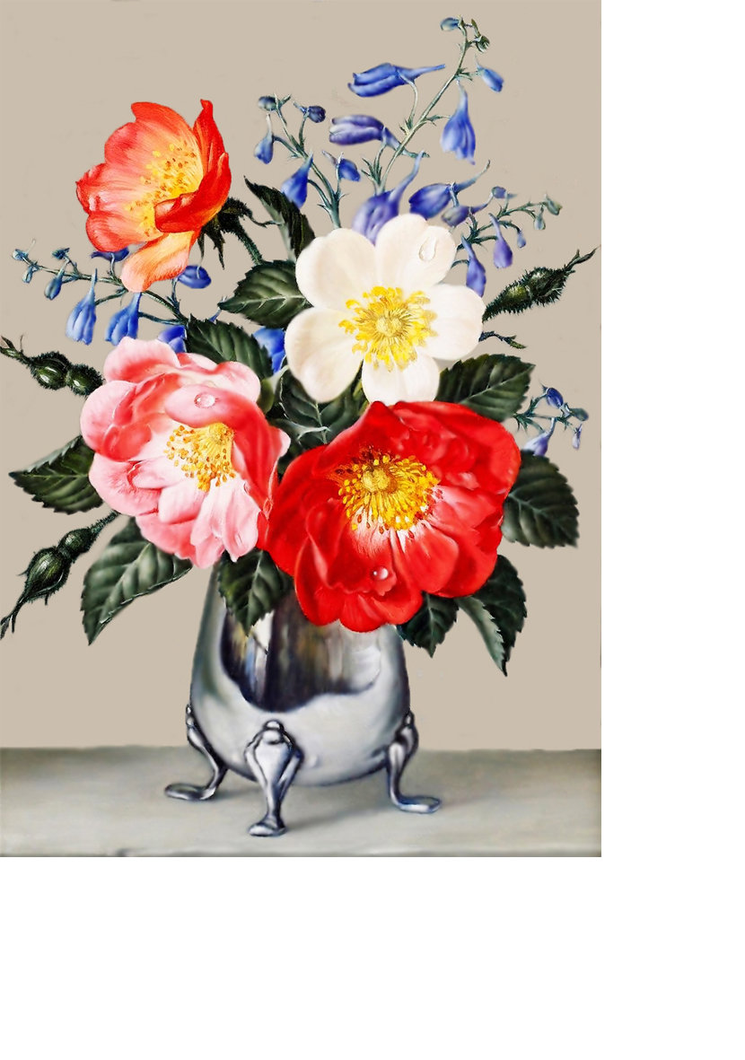 Натюрморт. - живопись., цветы, натюрморт - оригинал