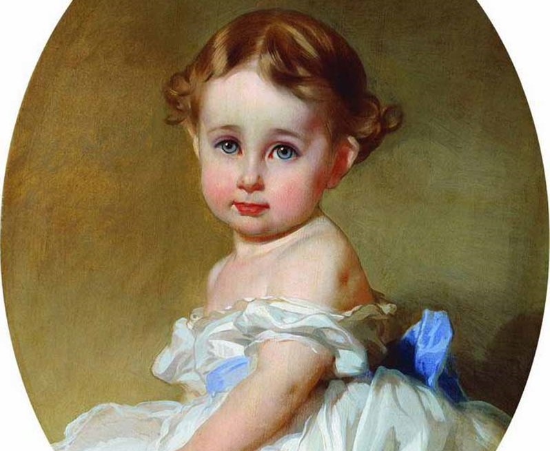 Портрет девочки. Макаров И.К. - портрет, девочка, живопись, 19 век - оригинал