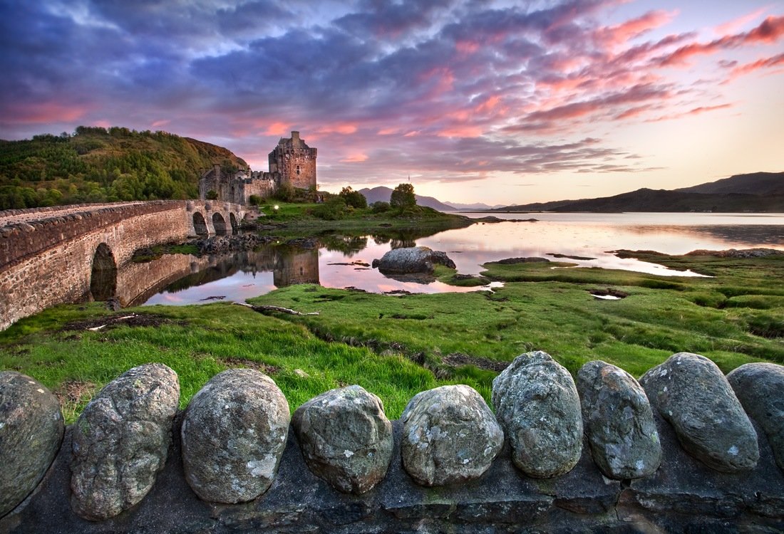 Развалины замка - дом, природа, пейзаж - оригинал