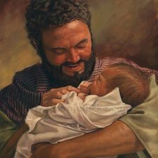 Схема вышивки «Папа и малыш»