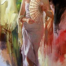 Схема вышивки «Девушка»