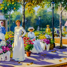 An Autumn Flower Market.