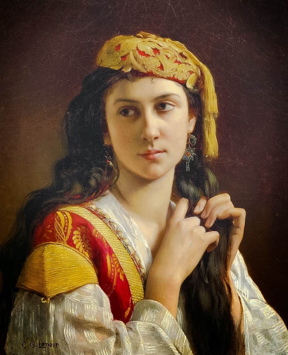 Jeune Fille Grecque. - charles amable lenoir painter.ladies. - оригинал