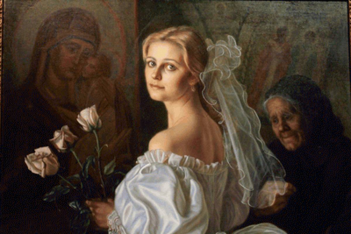 Девушка - иллюстрация, картина - предпросмотр