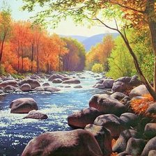 Схема вышивки «пейзаж»