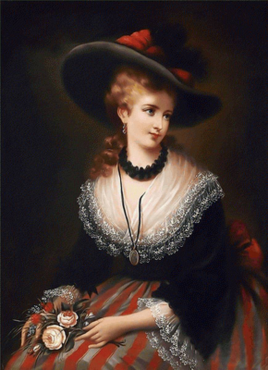 №2127694 - живопись, картина, дама в шляпе - предпросмотр