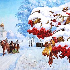 Схема вышивки «зима»