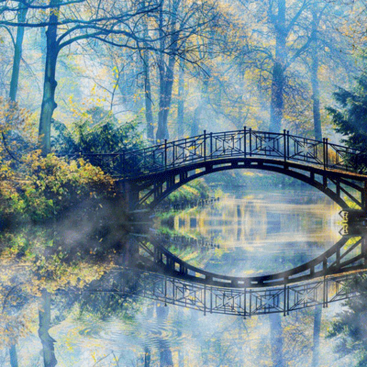 Парк - река, природа, парк, мост - предпросмотр