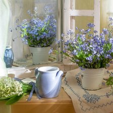 Схема вышивки «незабудка»