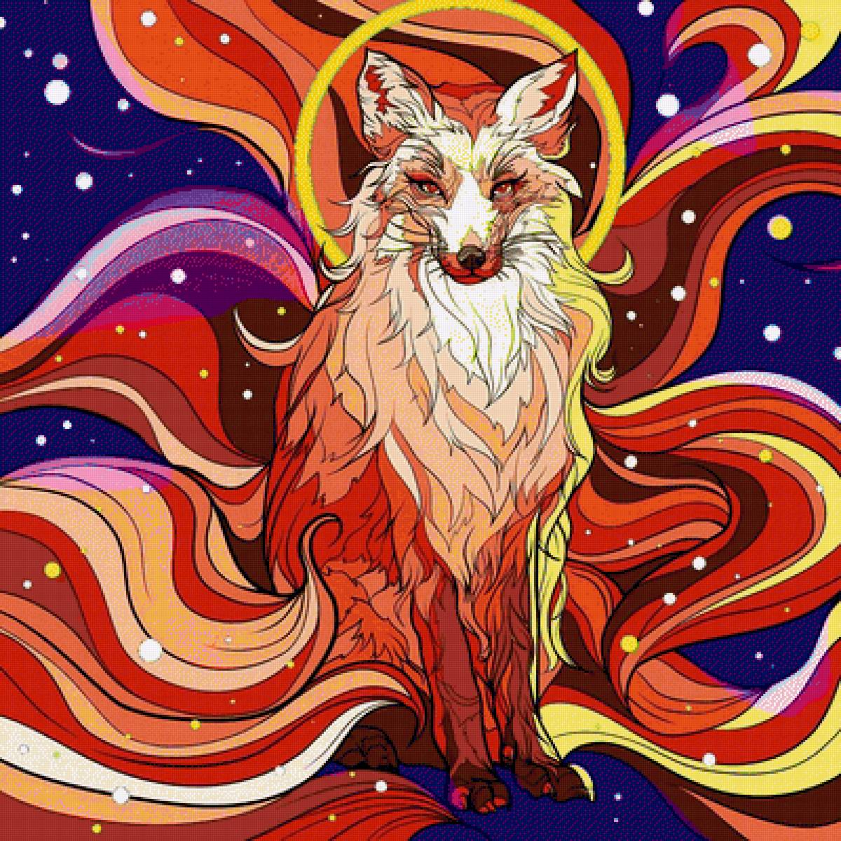 Kitsune - fox, japan, kitsune, animals, mystic - предпросмотр