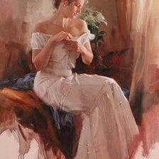 Схема вышивки «Девушка»