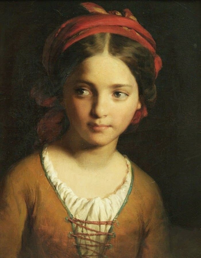 Портрет девочки. Ferdinand Georg Waldmuller - живопись, 19 век, портрет, девочка - оригинал