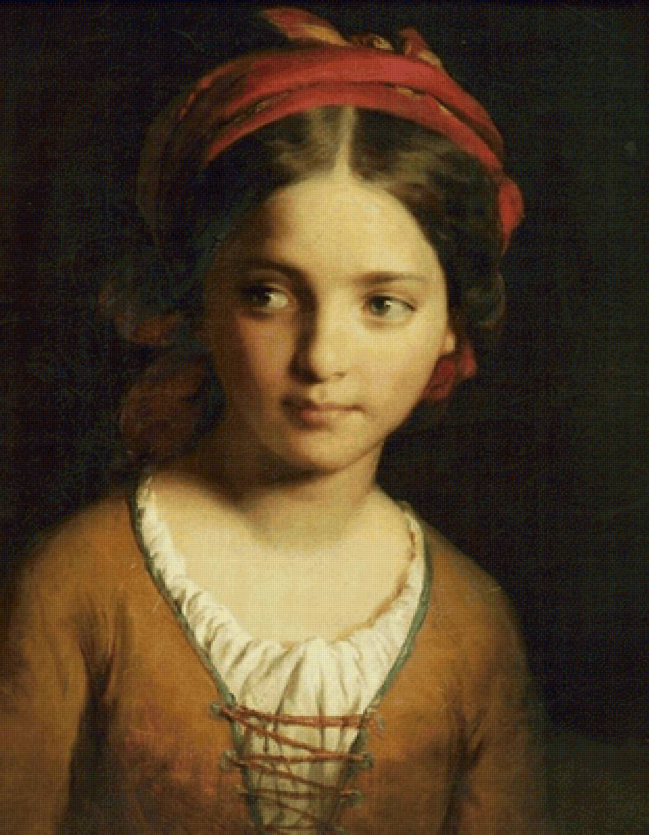 Портрет девочки. Ferdinand Georg Waldmuller - 19 век, живопись, портрет, девочка - предпросмотр