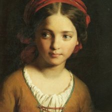 Схема вышивки «Портрет девочки. Ferdinand Georg Waldmuller»