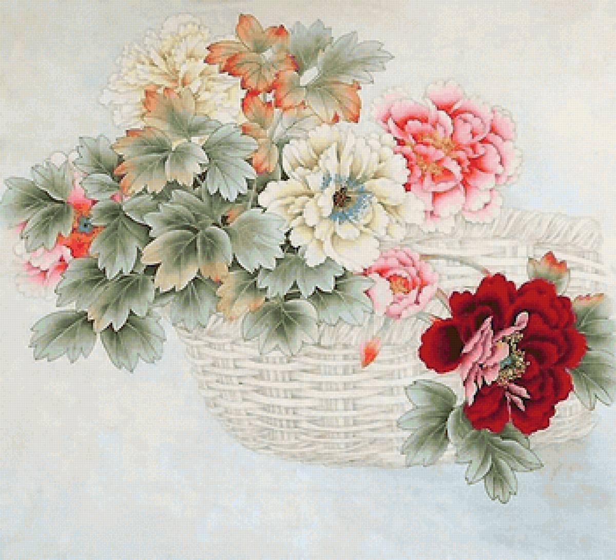 корзина с цветами - предпросмотр